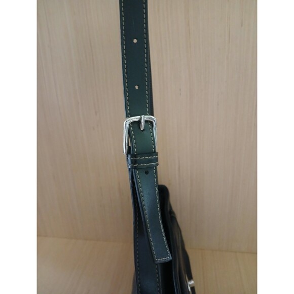 Liz Claiborne Black Shoulder Bag Adjustable Strap Front & Back Pockets - Picture 11 of 15